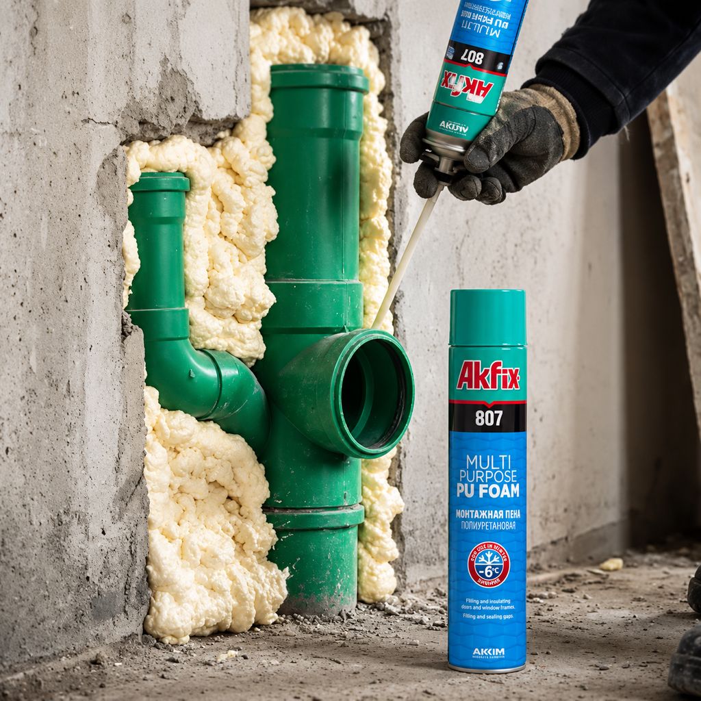 اسپری فوم درزگیر پلی اورتان اکفیکس ساخت ترکیه